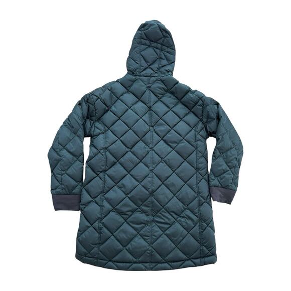 ATHLETA Vortex Reversible Down Parka, Size M Teal/Olive Sz M - Picture 10 of 12